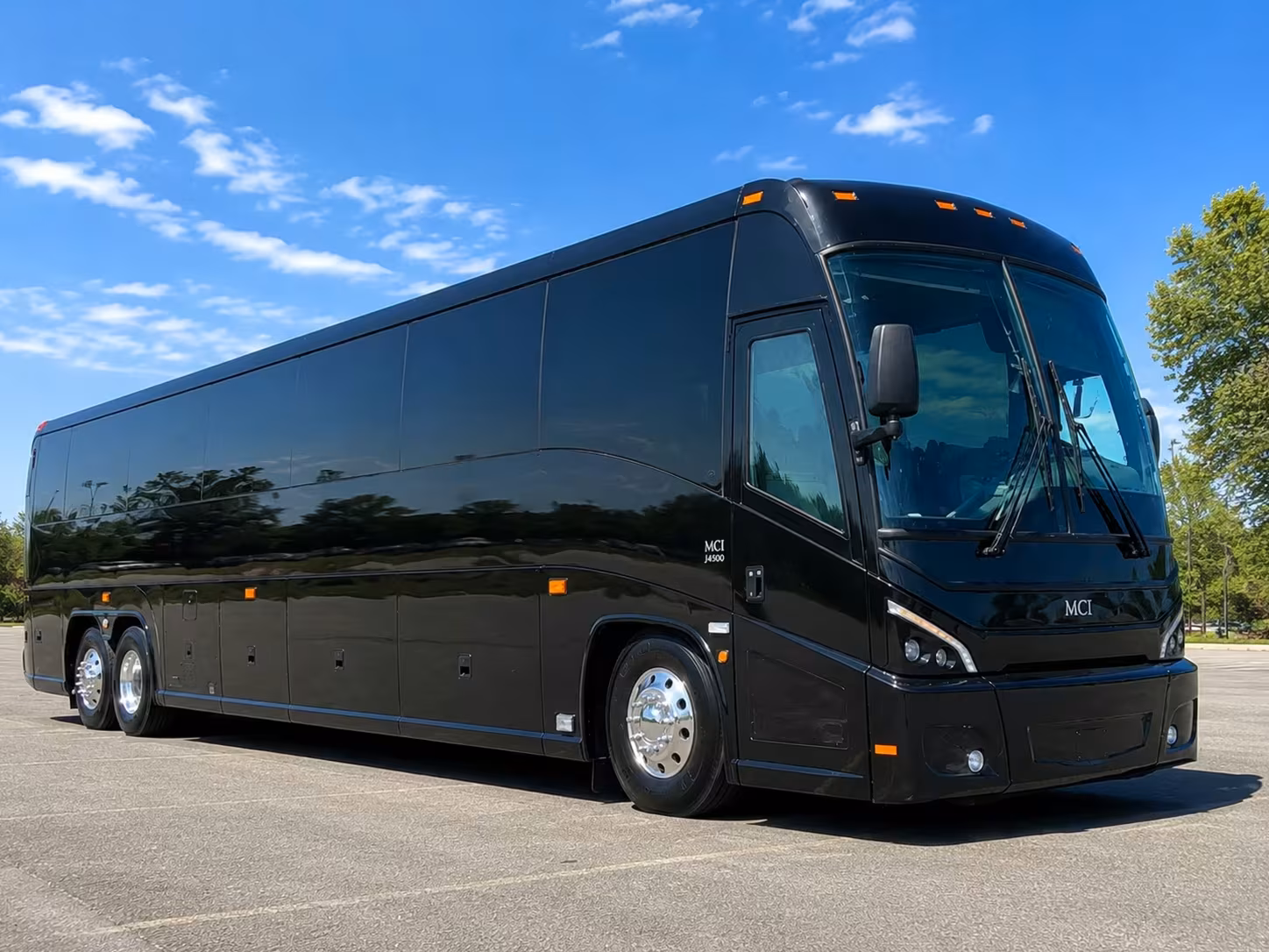 compton charter bus rental exterior