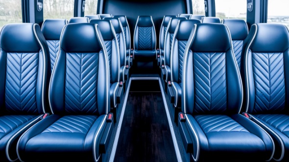 compton 15 passenger minibus inside