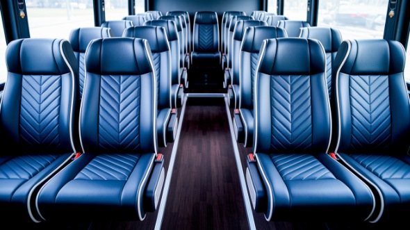 compton 20 passenger minibus inside