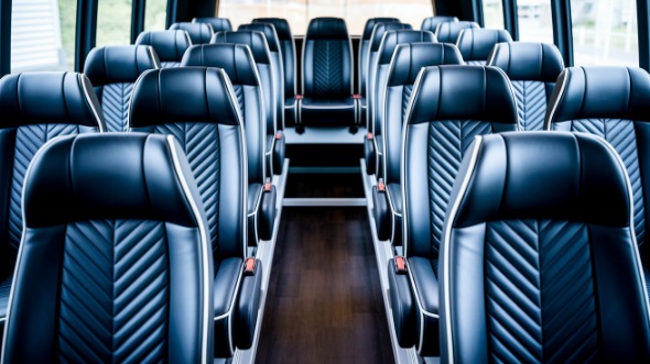compton 25 passenger minibus inside
