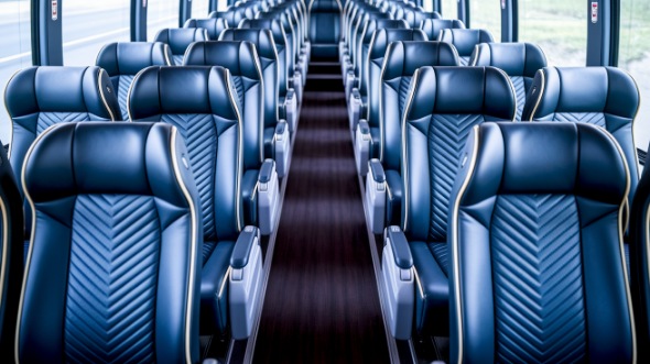 compton 50 passenger charter bus inside
