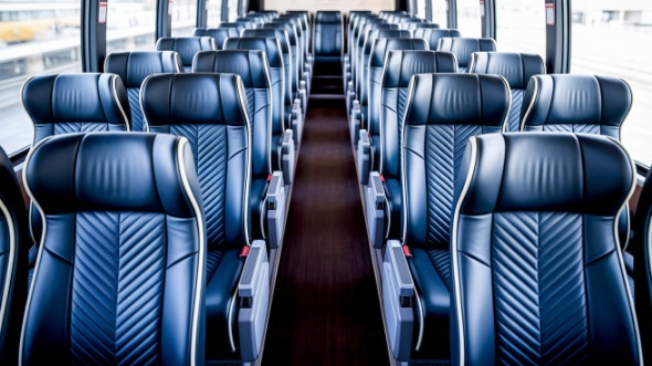compton 55 passenger charter bus inside