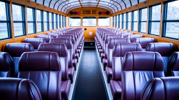 school bus rental interior carson